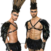 Feather Renaissance Dark Harness Costume